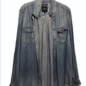 Long sleeve jean shirt